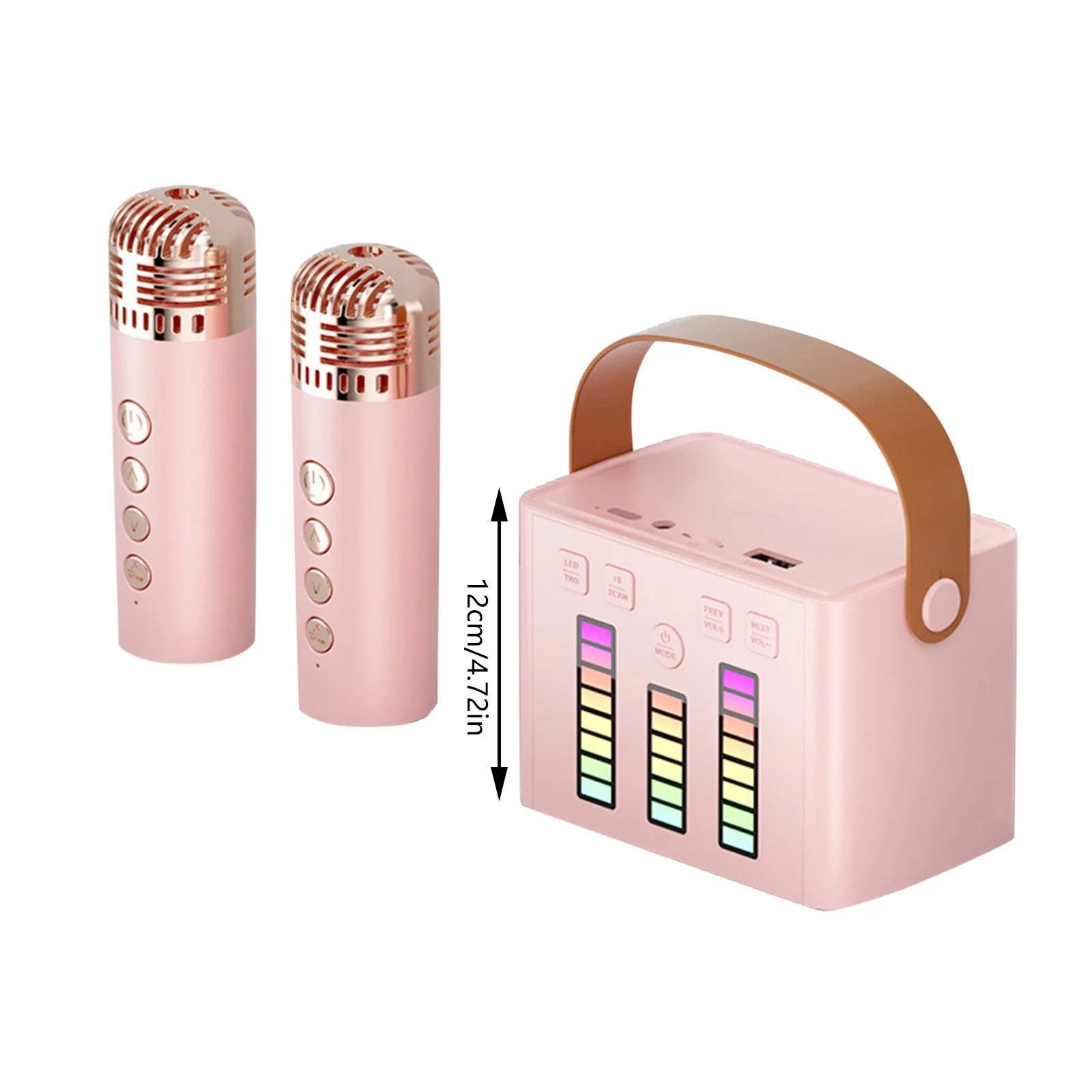 Ab12monate Karaoke Machine Portable Speaker With Wireless Mic Blue Tooth 5.3 Speaker For Home Family Party Singing Outdoor Picnic Activities