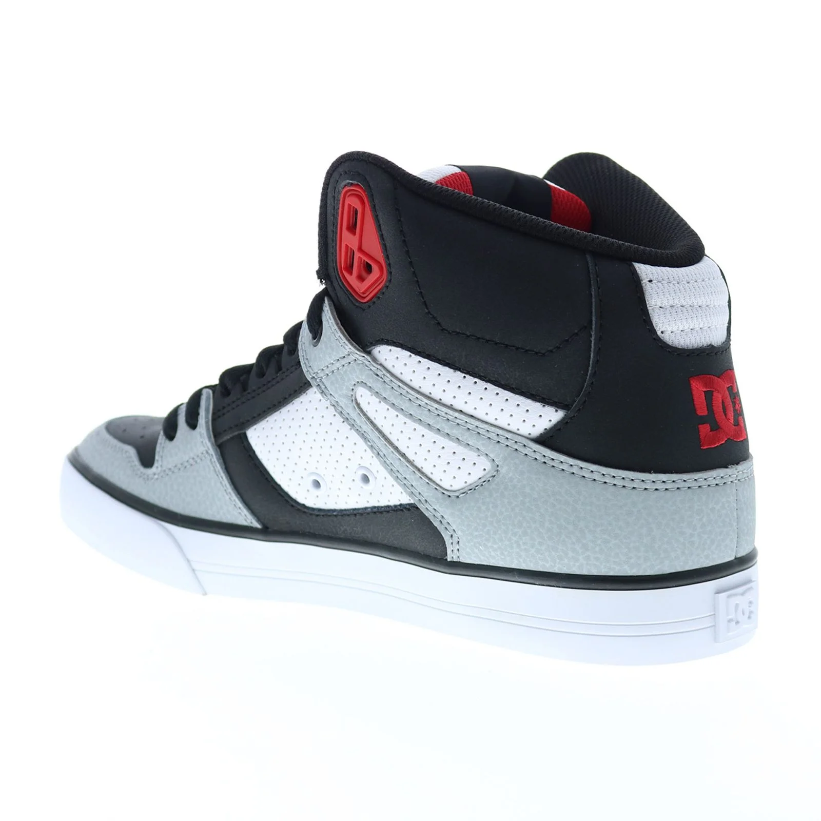 DC Men's Pure High-Top Shoes - Black/Grey/Red - 10.5