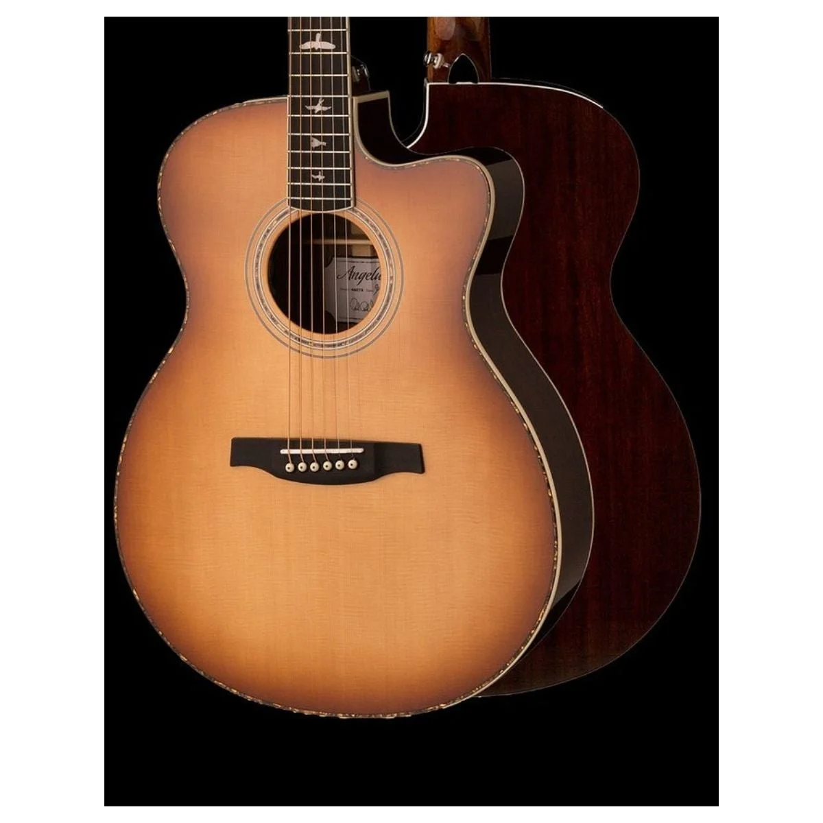 PRS SE A40E Angelus Acoustic Electric Guitar, Tobacco Sunburst