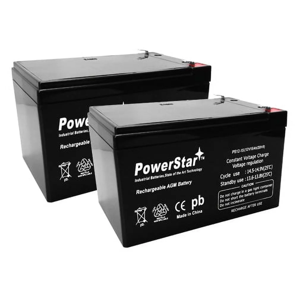 PowerStar Batteries for Pride Mobility Go Go Scooter / 12v 15ah