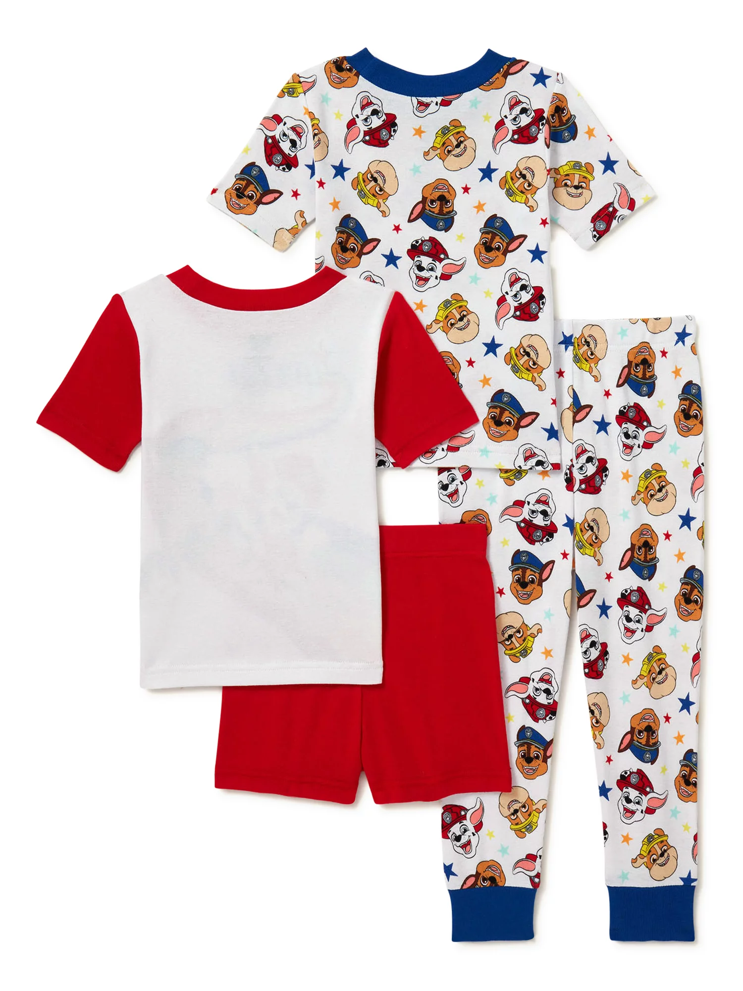 Paw Patrol Toddler Boy Cotton Knit Pajamas, 4-Piece Set, Sizes 2T-4T