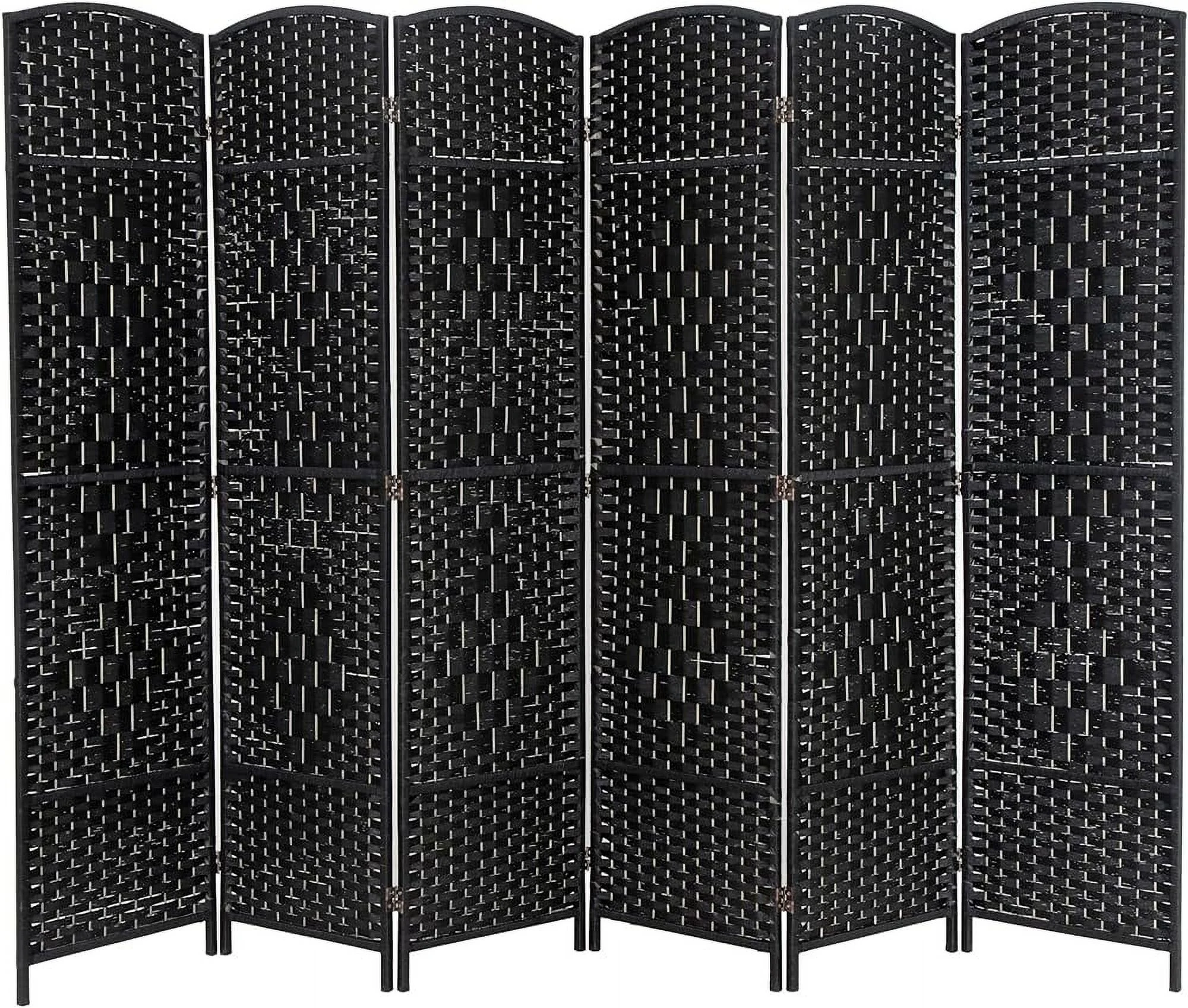 SQWCFD Room Divider Folding Privacy Divider 6 Ft Indoor Wall Divider Portable Partition Wood Screen  Brown (4 Panel)