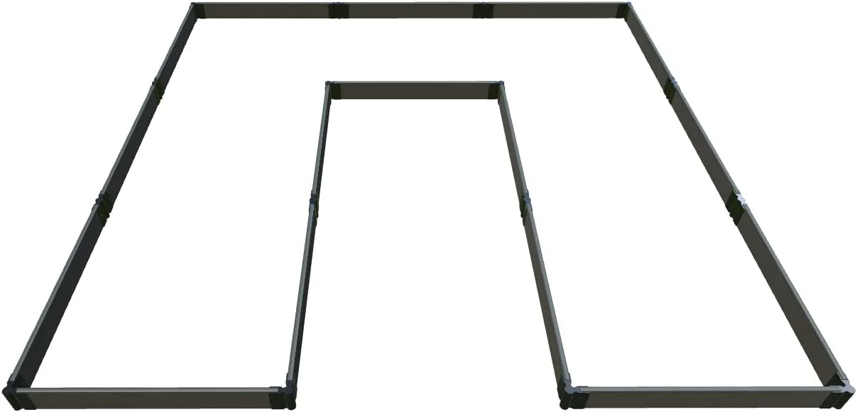 WEATHERED WOOD 'WALK-IN JUMBO U-SHAPE' - 12' X 12' X 5.5