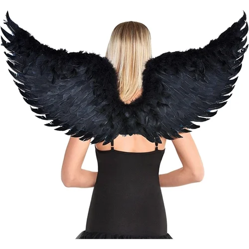 Party City Dark Angel Wings Halloween Costume Accessory for Adults, One Size