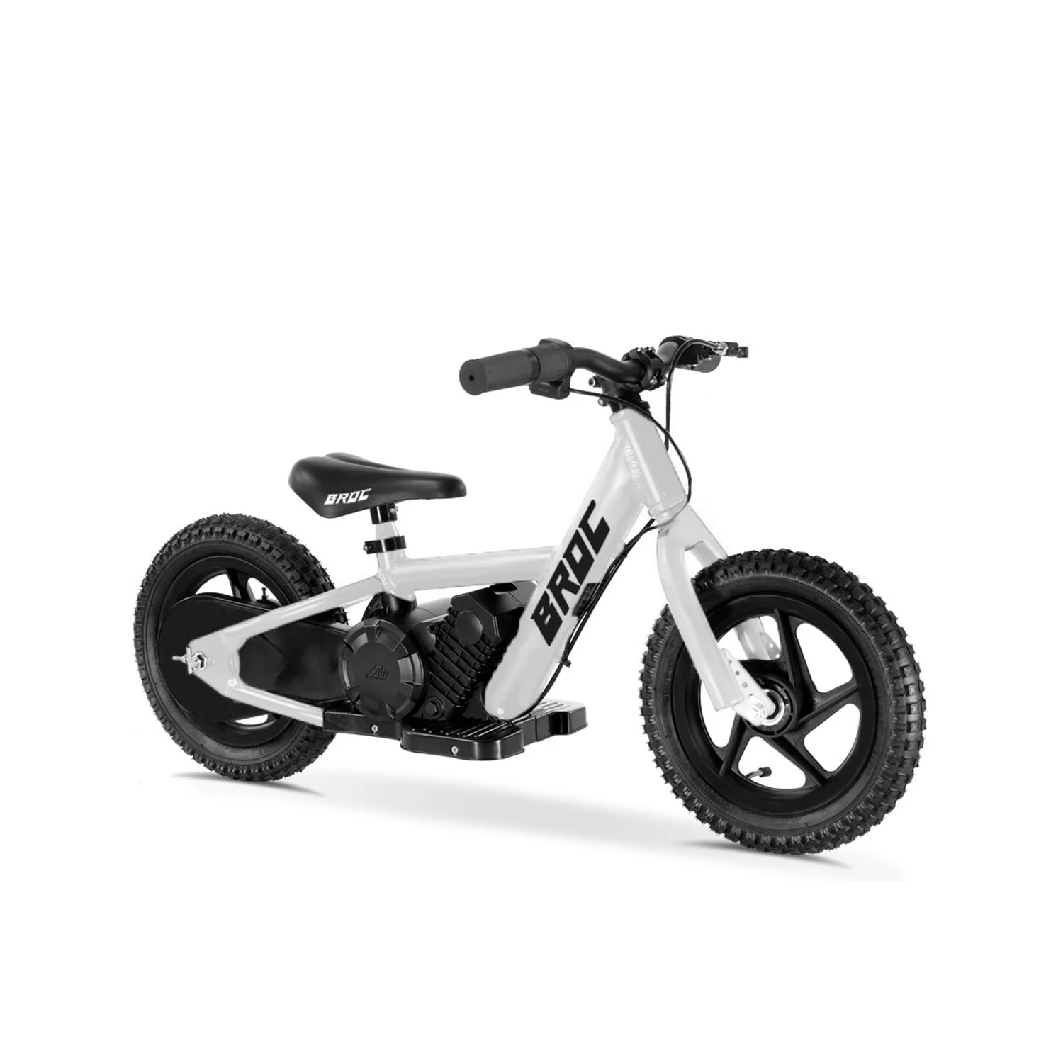 BROC USA Ebike for Kids, 12 Inch, 24V Battery operated, White