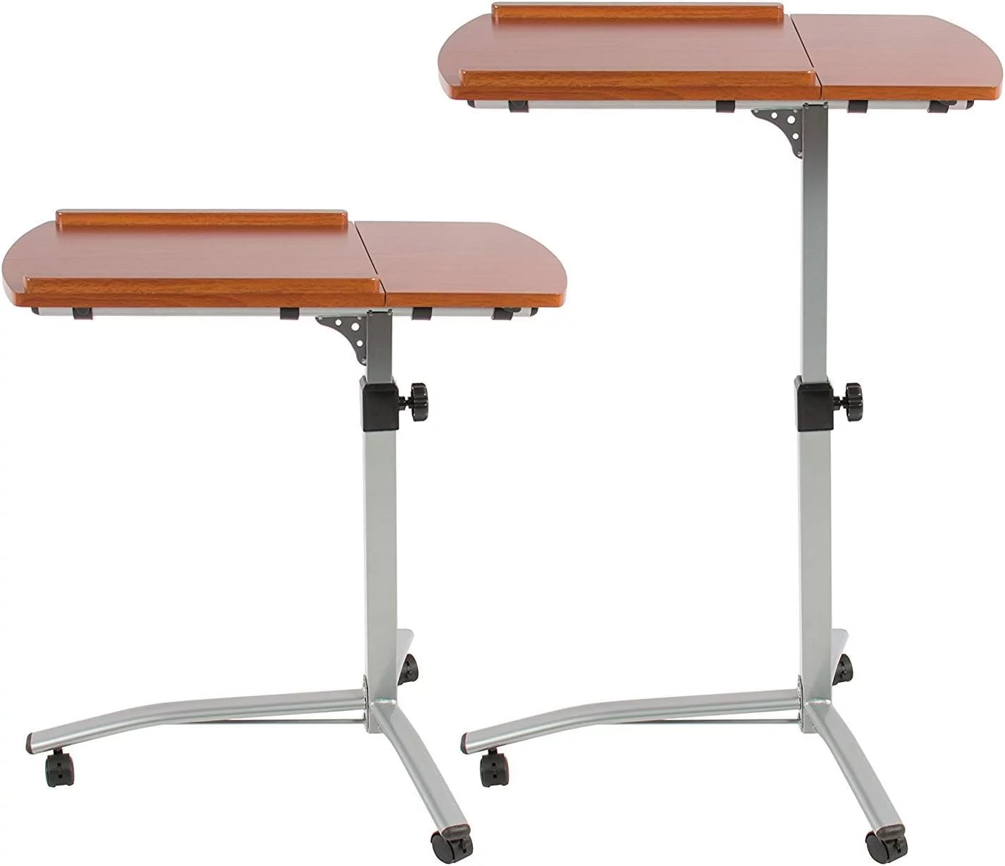 & Height Adjustable Rolling Laptop Desk Cart Over Bed Hospital Table Stand