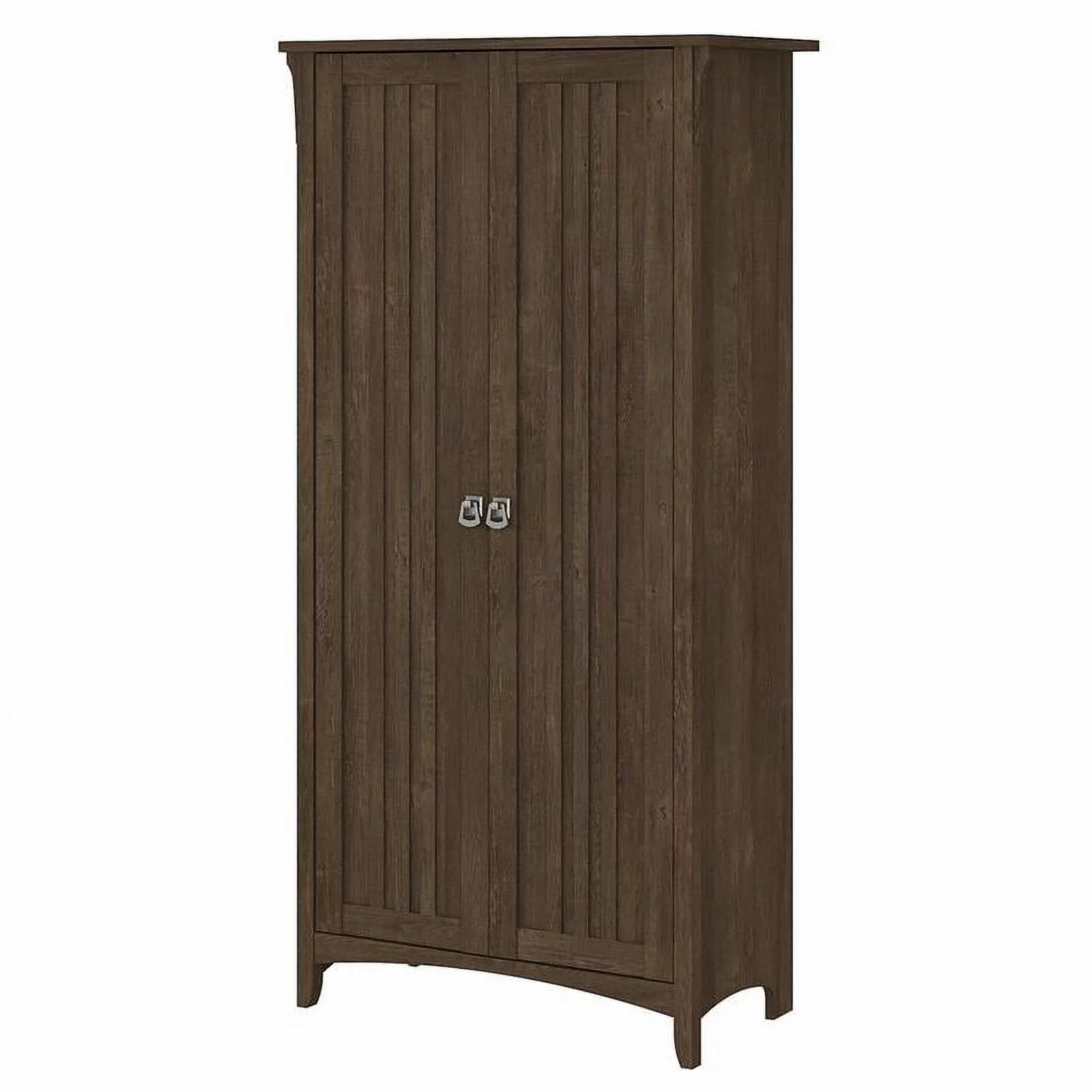 Pemberly Row Kitchen Pantry Cabinet with Doors in Ash Brown - Engineered Wood