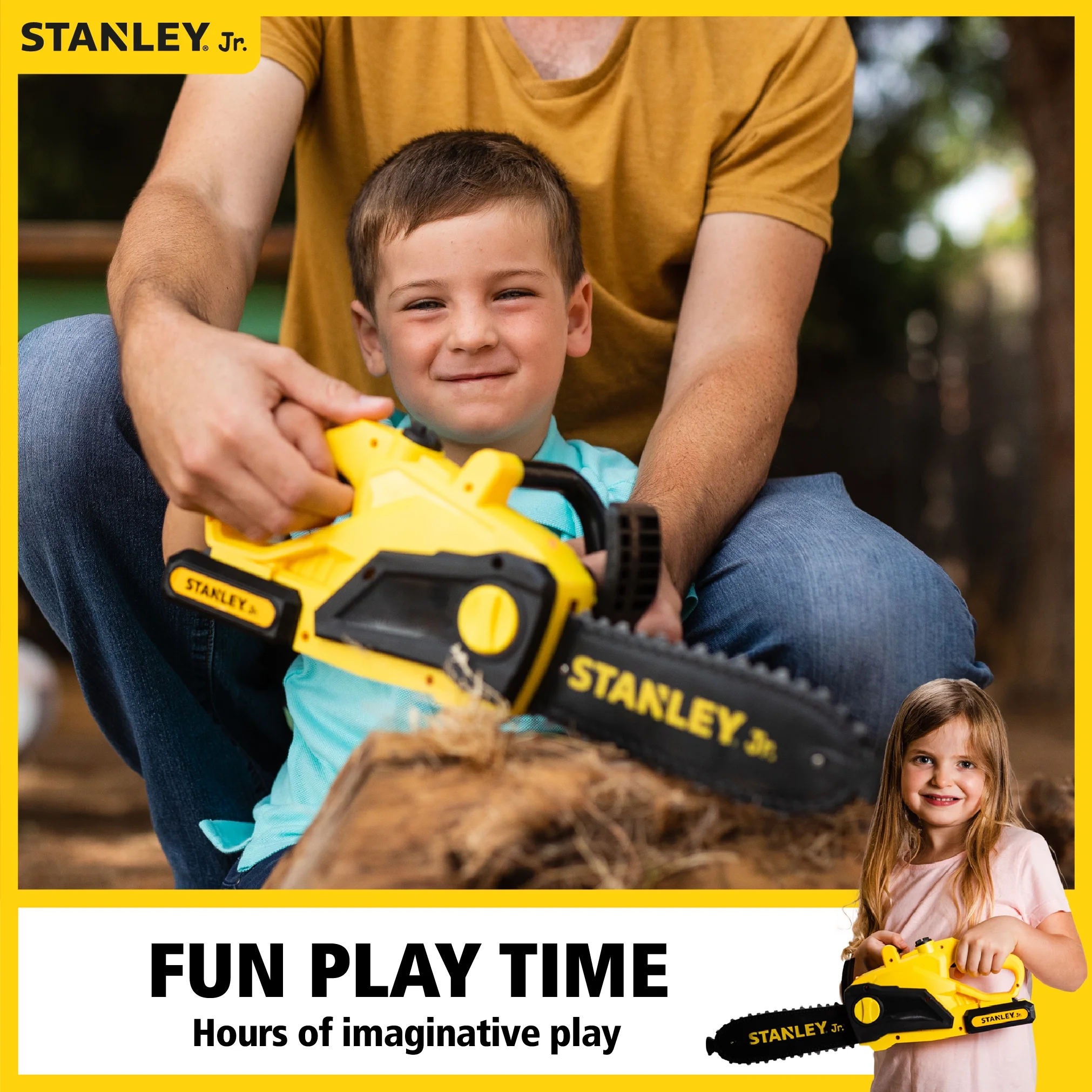 STANLEY Jr 3 Piece Toy Battery Powered Chain Saw