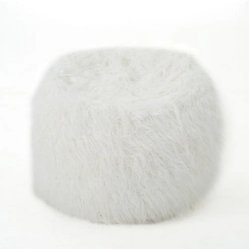 JHOOTUUO Mahin 5 Foot Rounded Faux Fur Bean Bag  Lavender