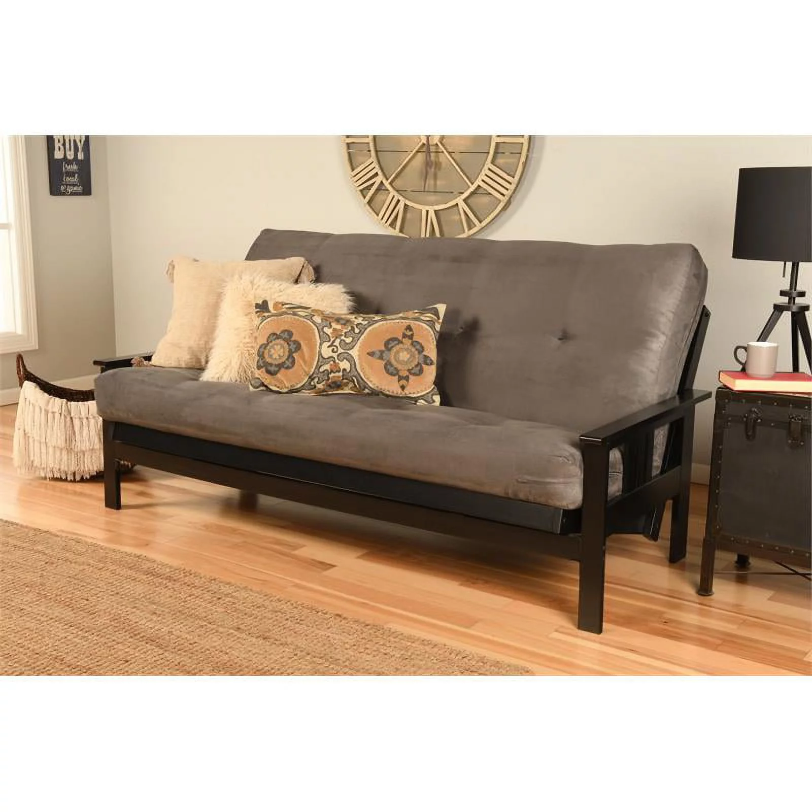 Kodiak Furniture Monterey Frame/Black Finish/Suede Gray Mattress