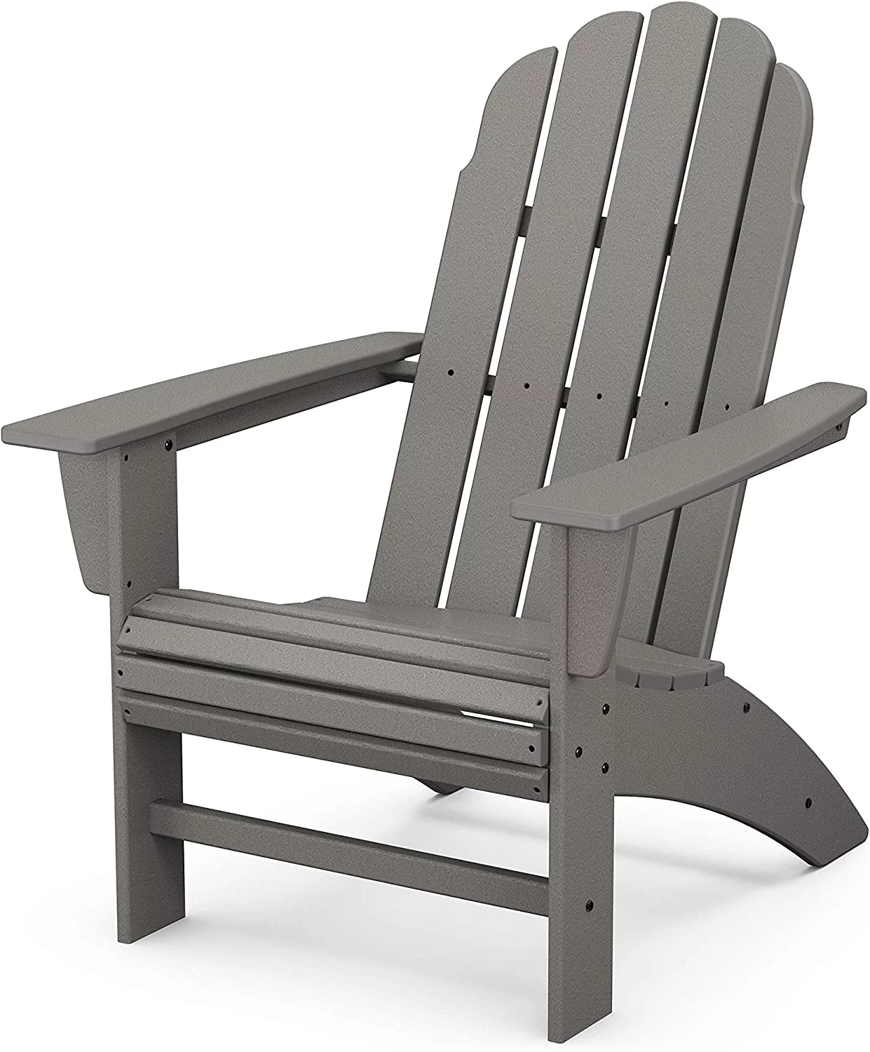 POLYWOOD Vineyard Curveback Adirondack Chair in Slate Grey