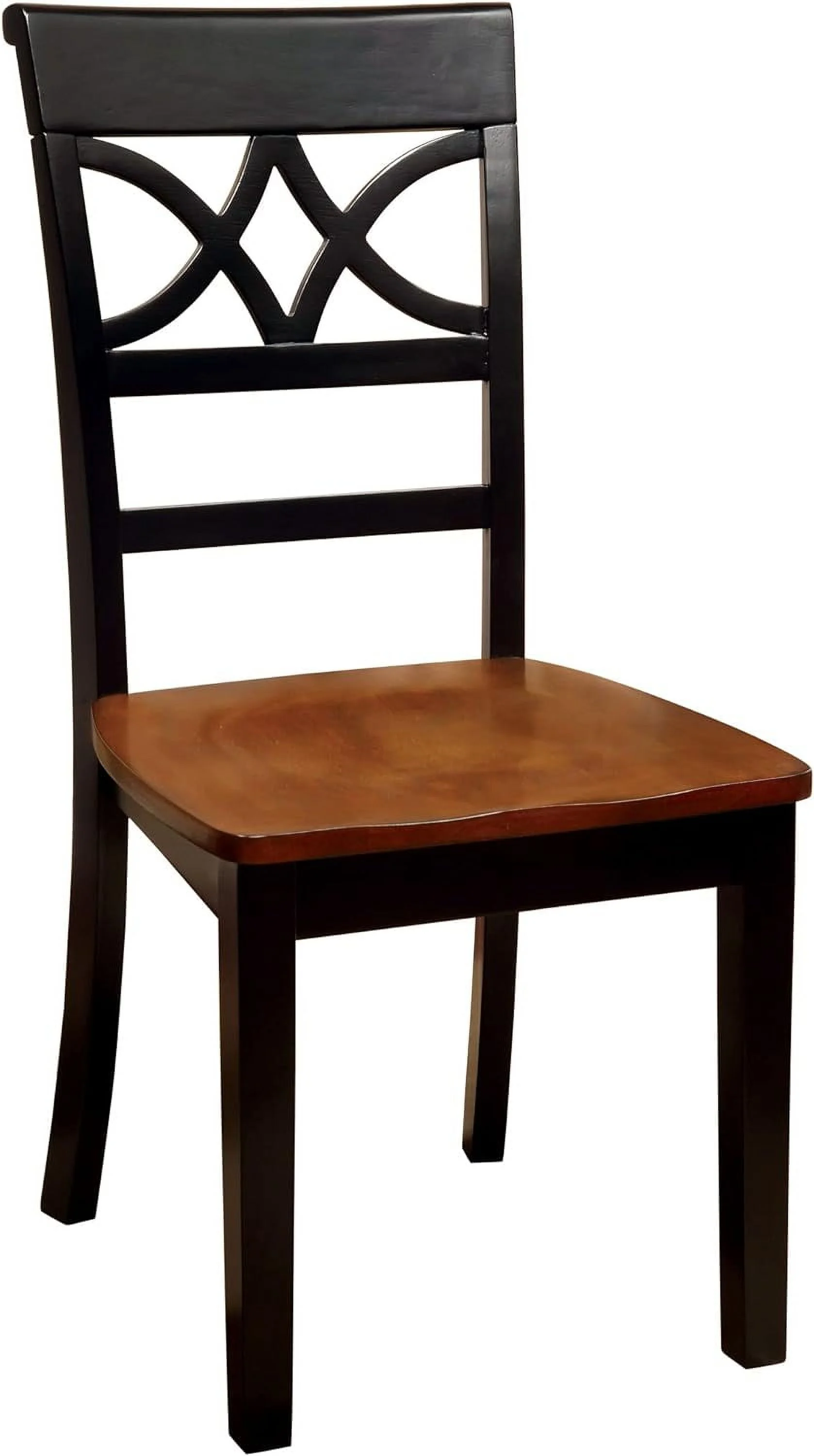 OUWI Cherrine Country Style Dining Chair, Oak/Black, Set of 2
