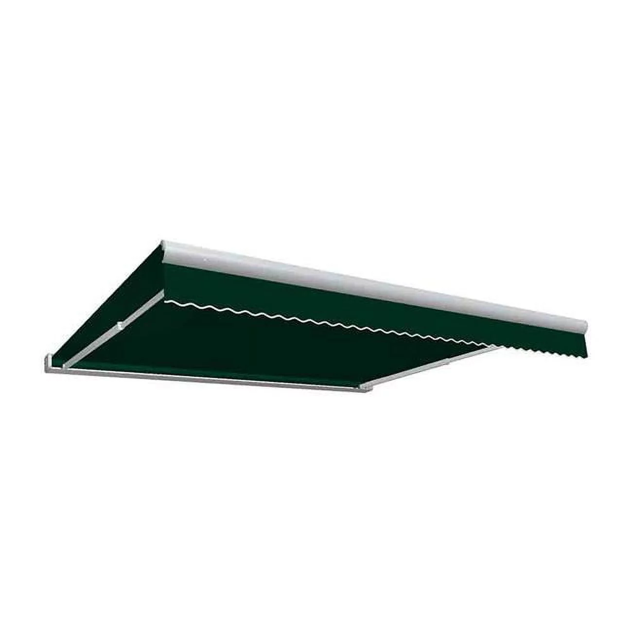 Awntech  12 ft. Key West Full Cassette Left Motorized Retractable Awning, Forest Green - 120 in.