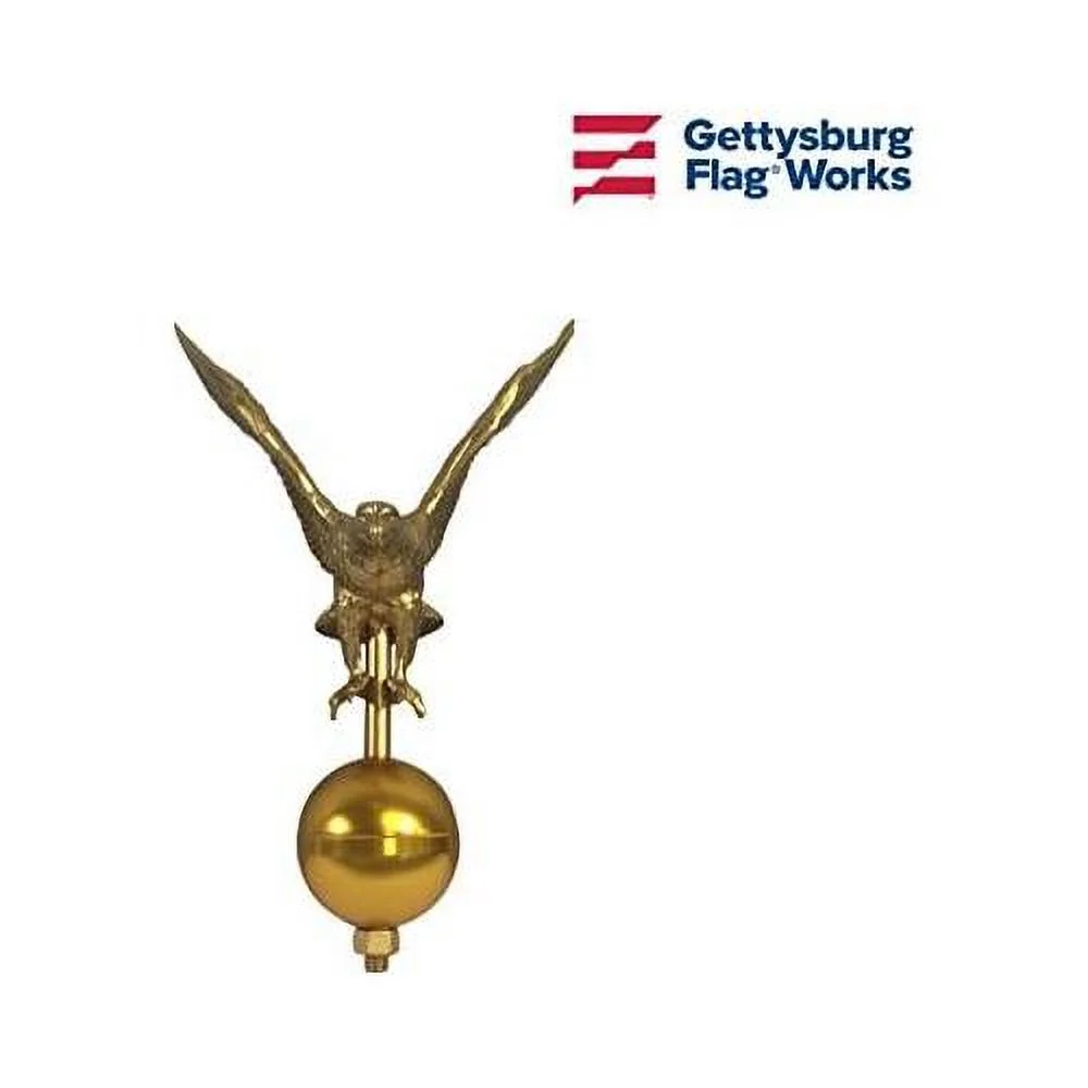 Gold Eagle With Globe Finial Topper With 1/2