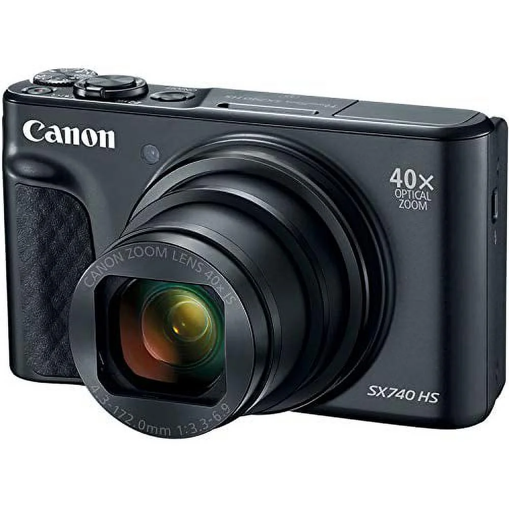 Canon PowerShot SX740 HS Digital Camera (Black) Basic Bundle - Intl Model