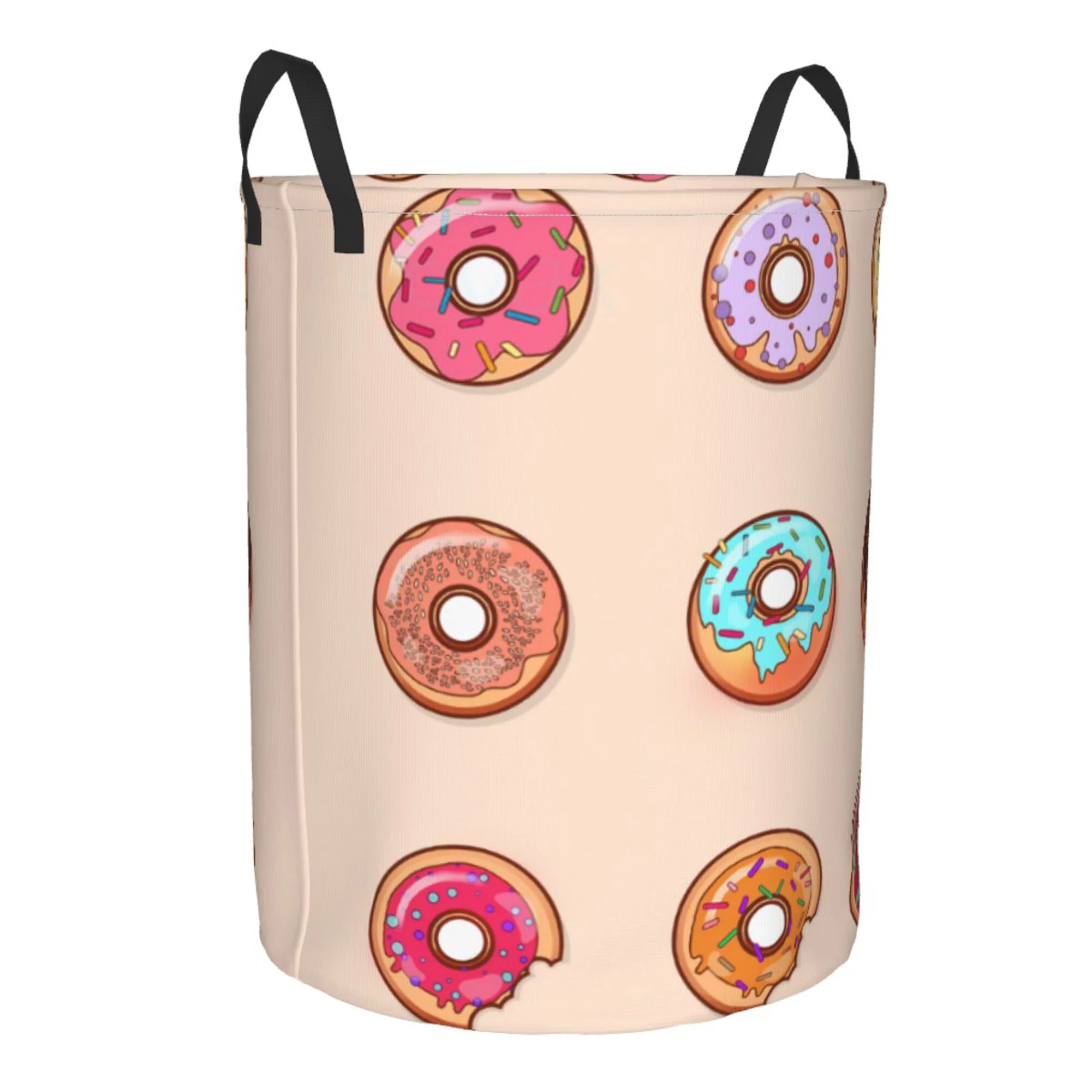 ZICANCN Donut Texture Design Laundry Basket Organizer , Dirty Clothes Hamper for Bathroom Kids Girls Boys Laundry Hamper Small