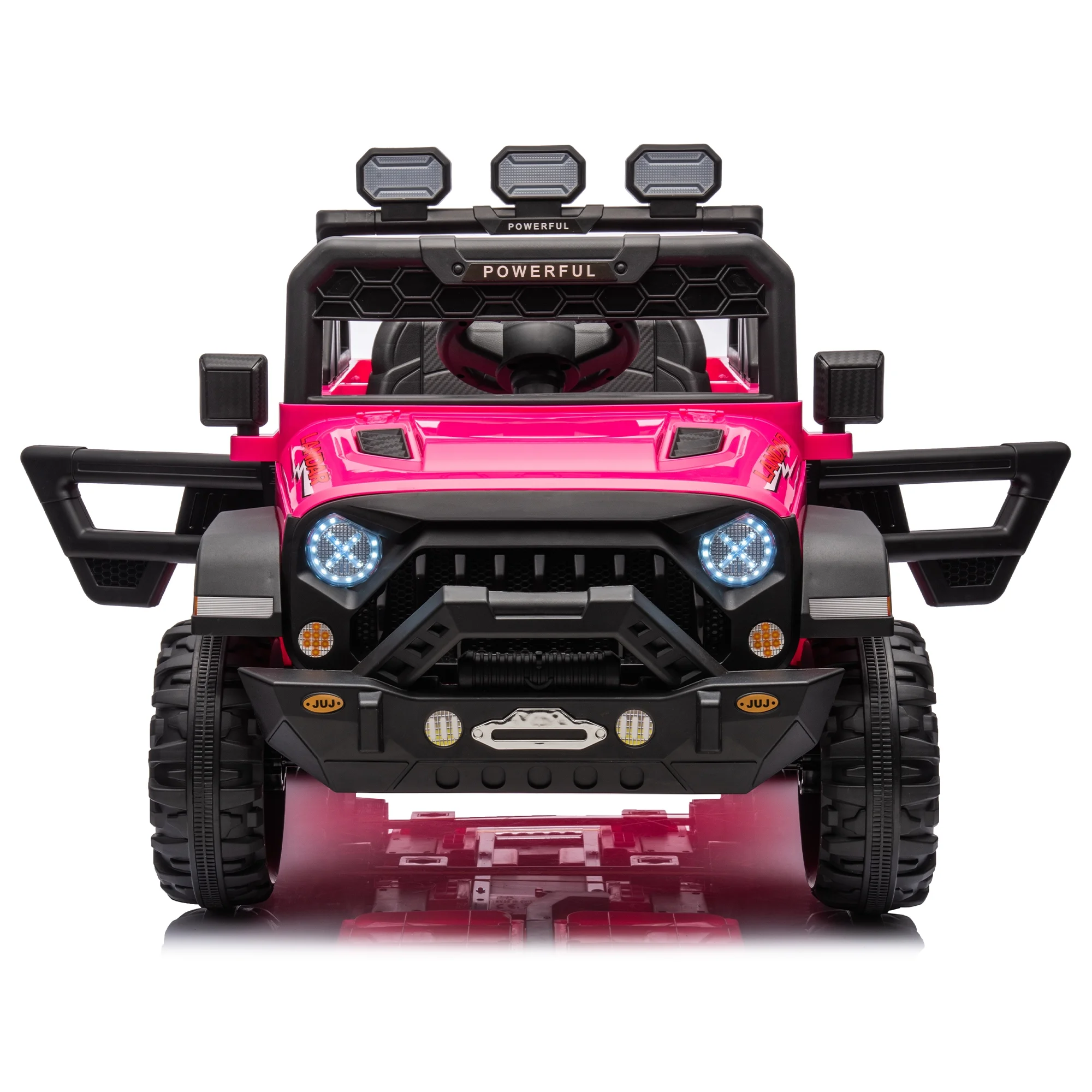 CASEMIOL 24V Ride On Large PickUp Truck Car for Kids, 4WD 6 Wheeler Ride On Toys With Parent Remote Control, Bluetooth Music, Battery Powered Electric Car With Large Storage Trunk for Kid 3-8, Pink