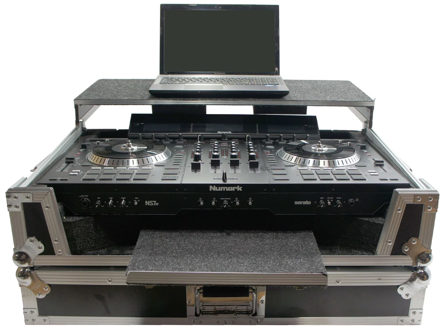 Harmony HCNS7IIWLTTR Flight Glide Laptop Stand Road DJ Custom Case Numark NS7II
