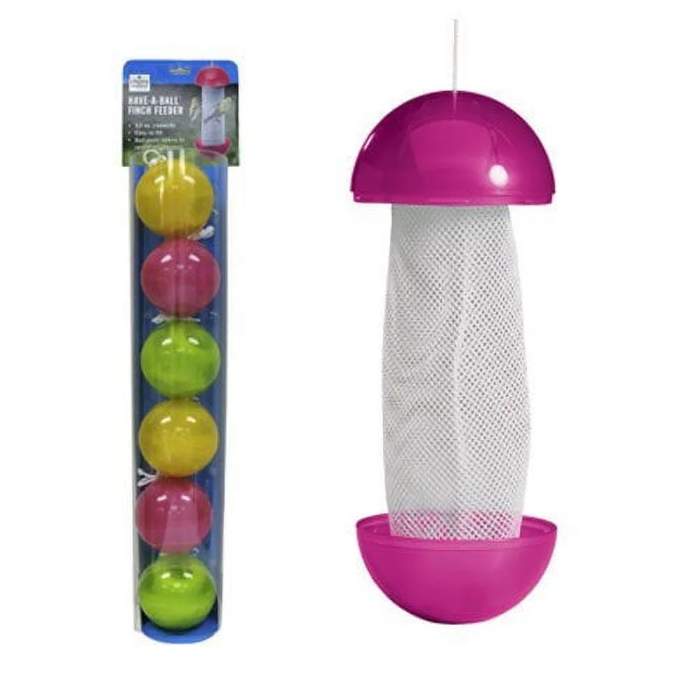 Kay Home Products  Have-A-Ball Finch Feeder - Yellow/Green/Pink