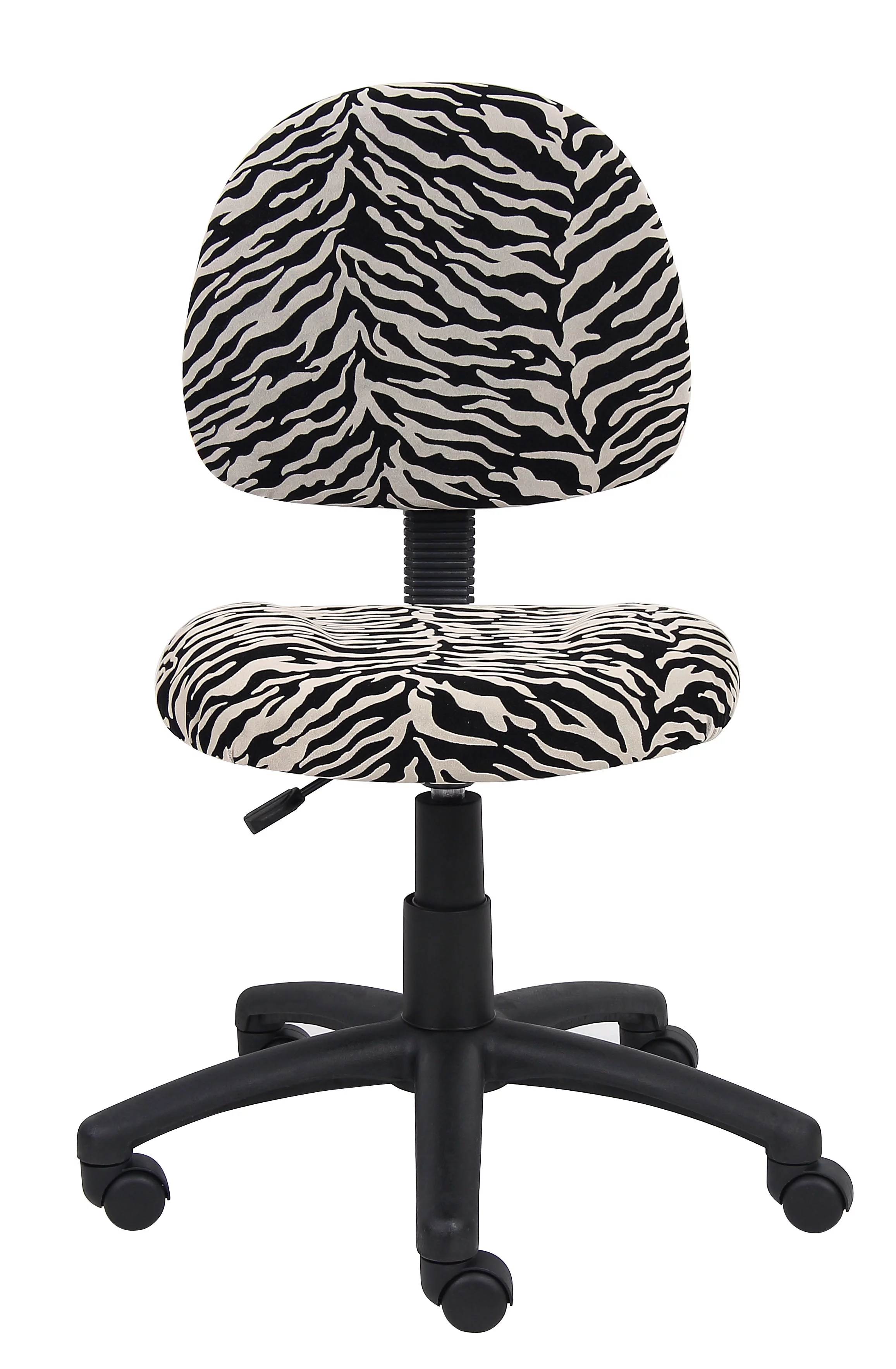 Boss Office Products Zebra Perfect Posture Delubye Modern Home Office Chair without Arms