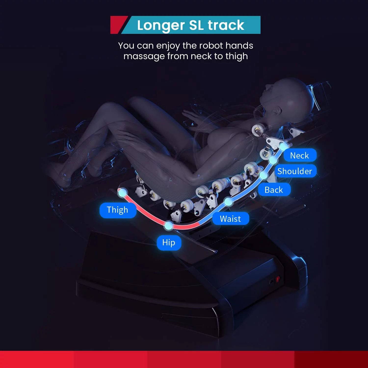 BestMassage Zero Gravity Full Body Massage Chair with Built-In Heat Therapy Foot Roller ,Smart Voice Controller,Bluetooth Speaker,Blue