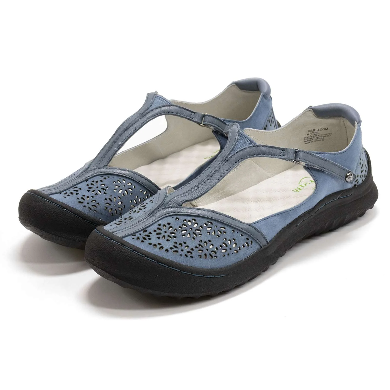 Jambu Women's Creek Mary Jane Flats, Denim,9 M US