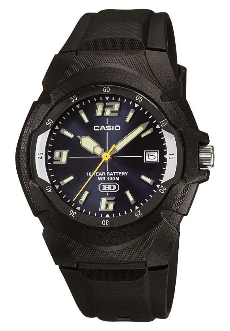 Casio Men 10-Year Battery Analog Resin Plastic Watch