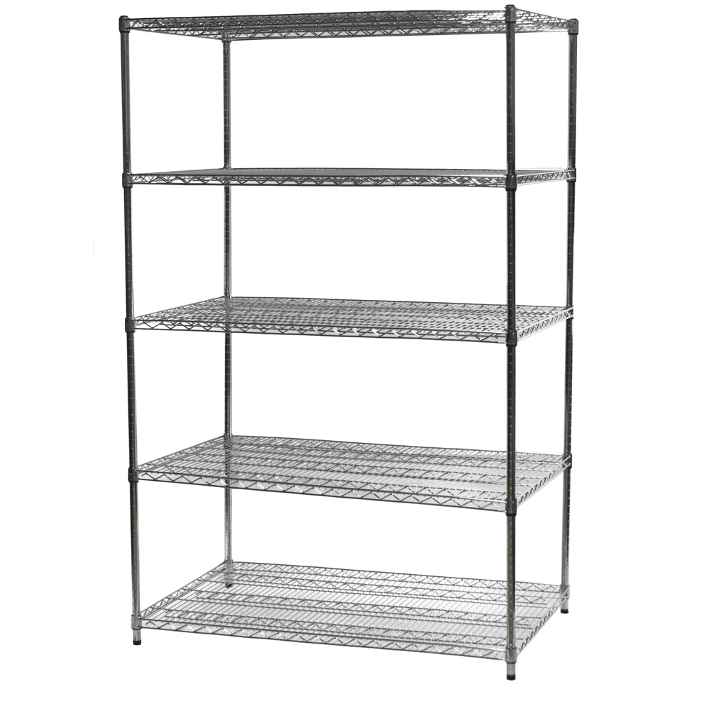Chrome Wire Shelving with 5 Shelves - 30