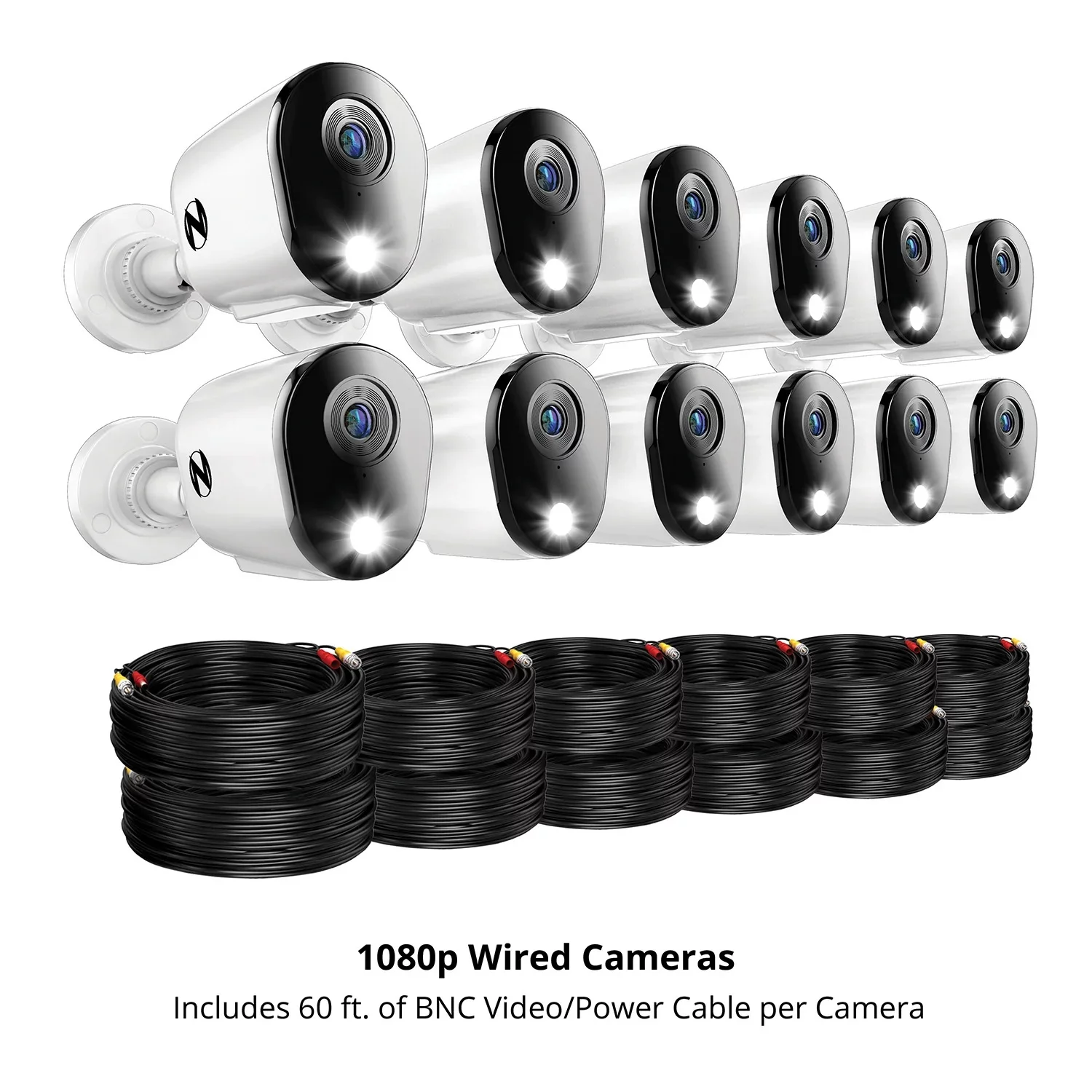 Night Owl 2-Way Audio 20 Channel DVR Security System with 1TB Hard Drive and 12 Wired 1080p Deterrence Cameras