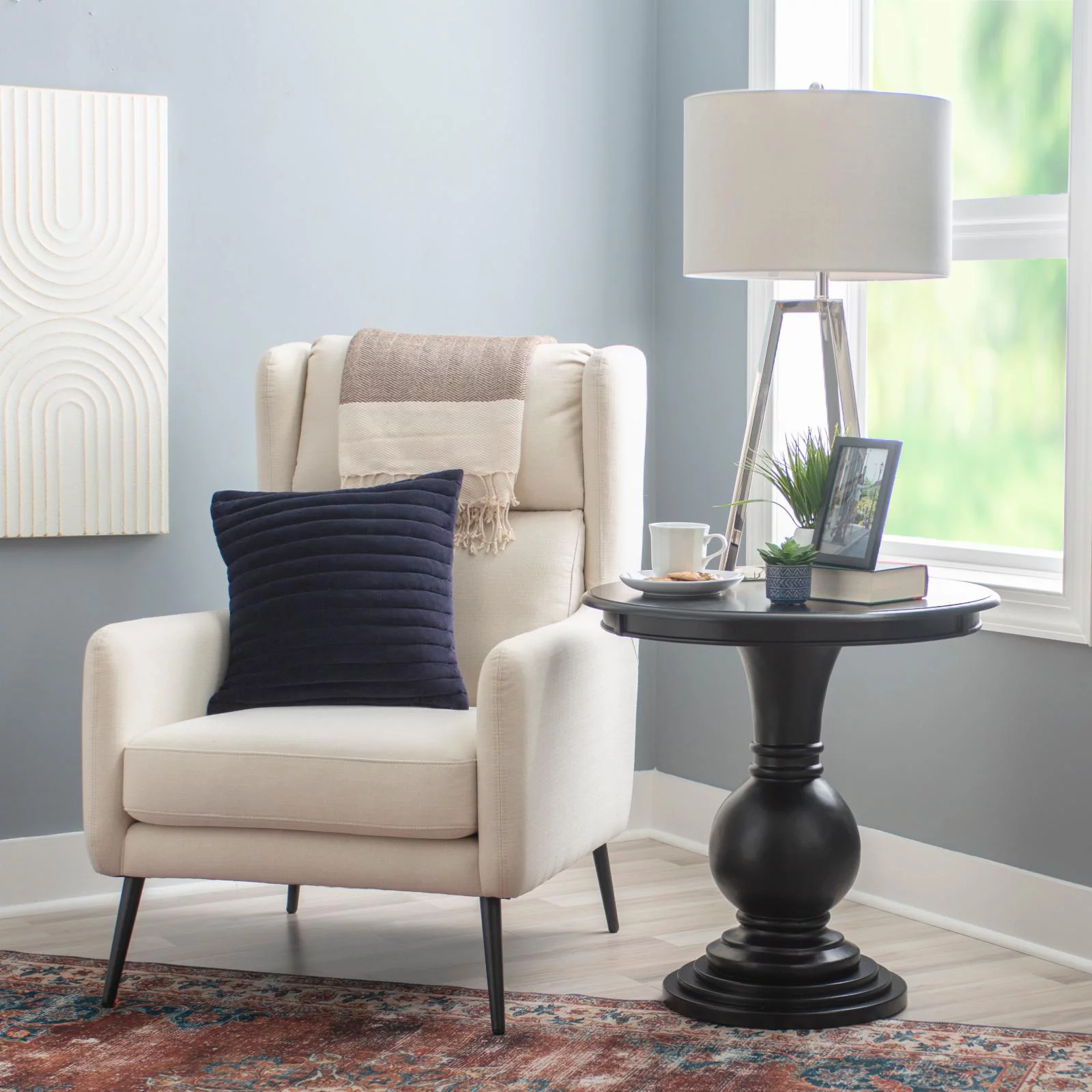 Powell Adeline Round Side Table - Black