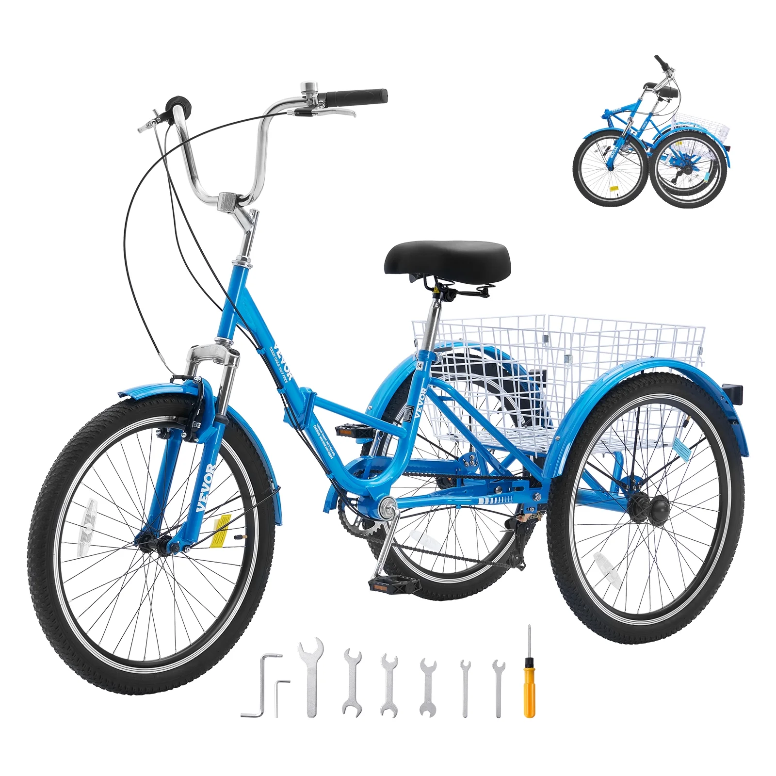 SKYSHALO Folding Adult Tricycle 24