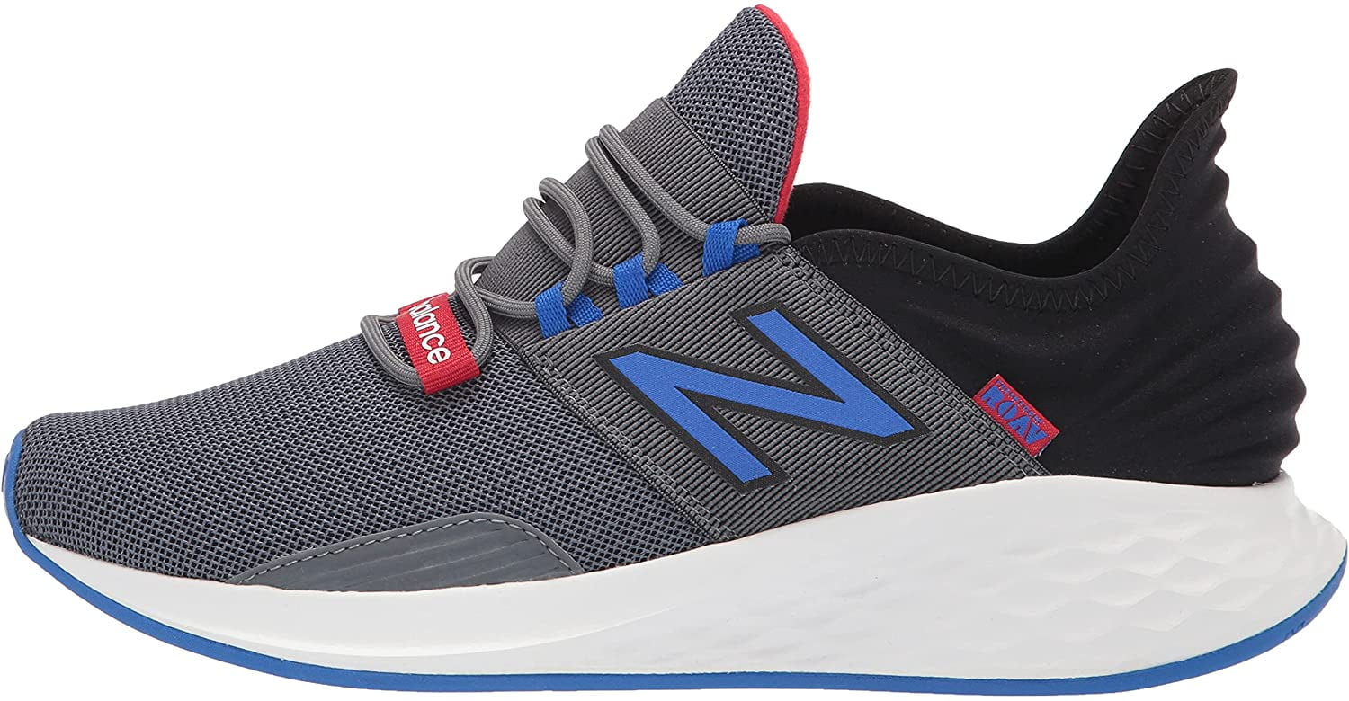 New Balance Mens Fresh Foam Roav V1 Sneaker 9.5 Lead/Cobalt/Team Red