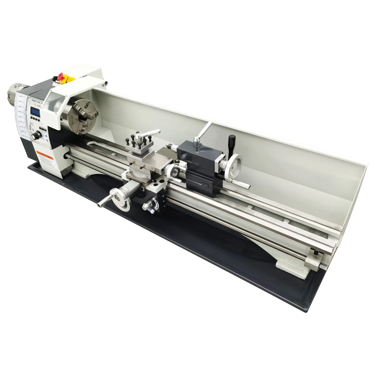 RC-210E Double Head Double Chuck Electronic Pulse Precision Metal Bench Lathe 8