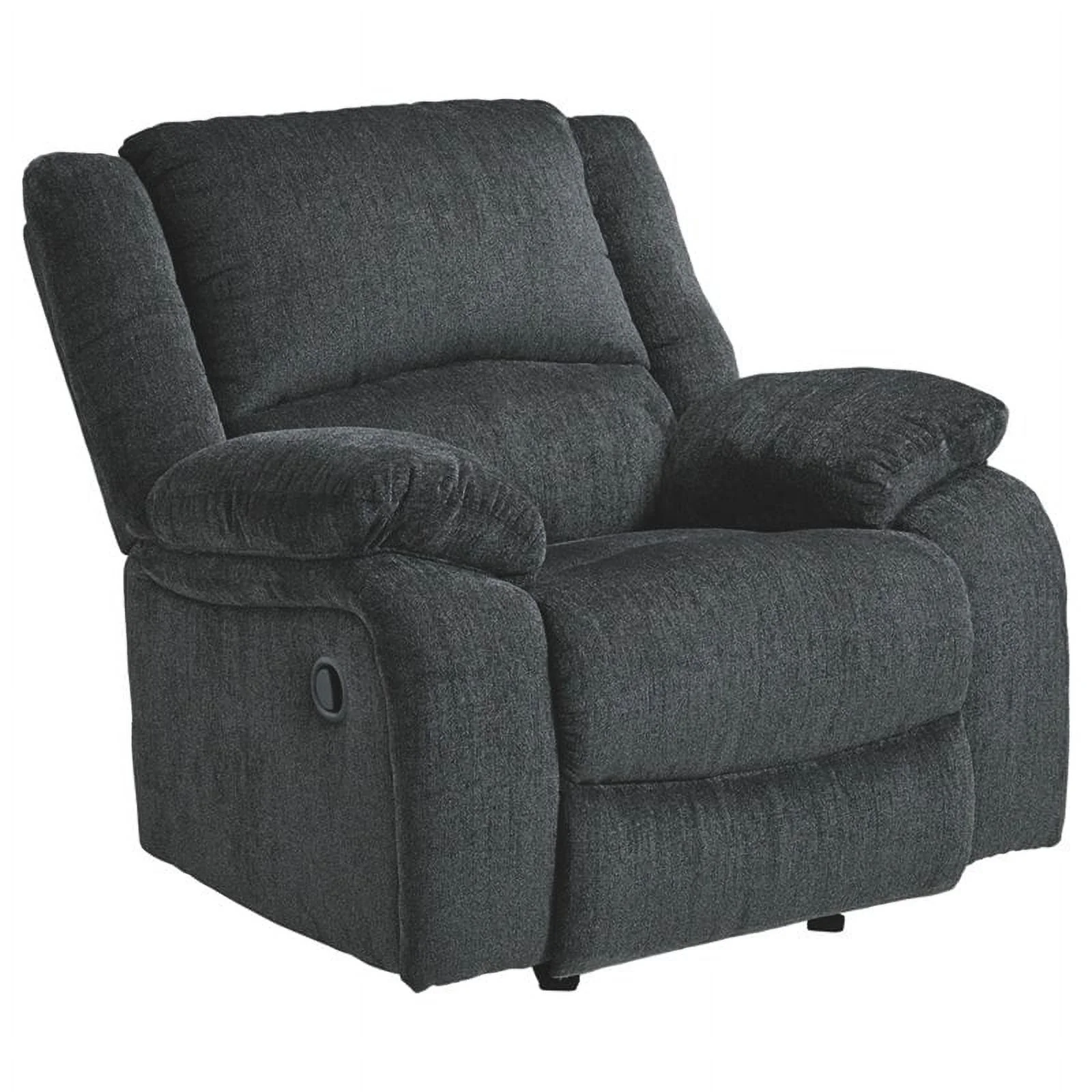 Bowery Hill Contemporary Upholstered Recliner in Slate Finish