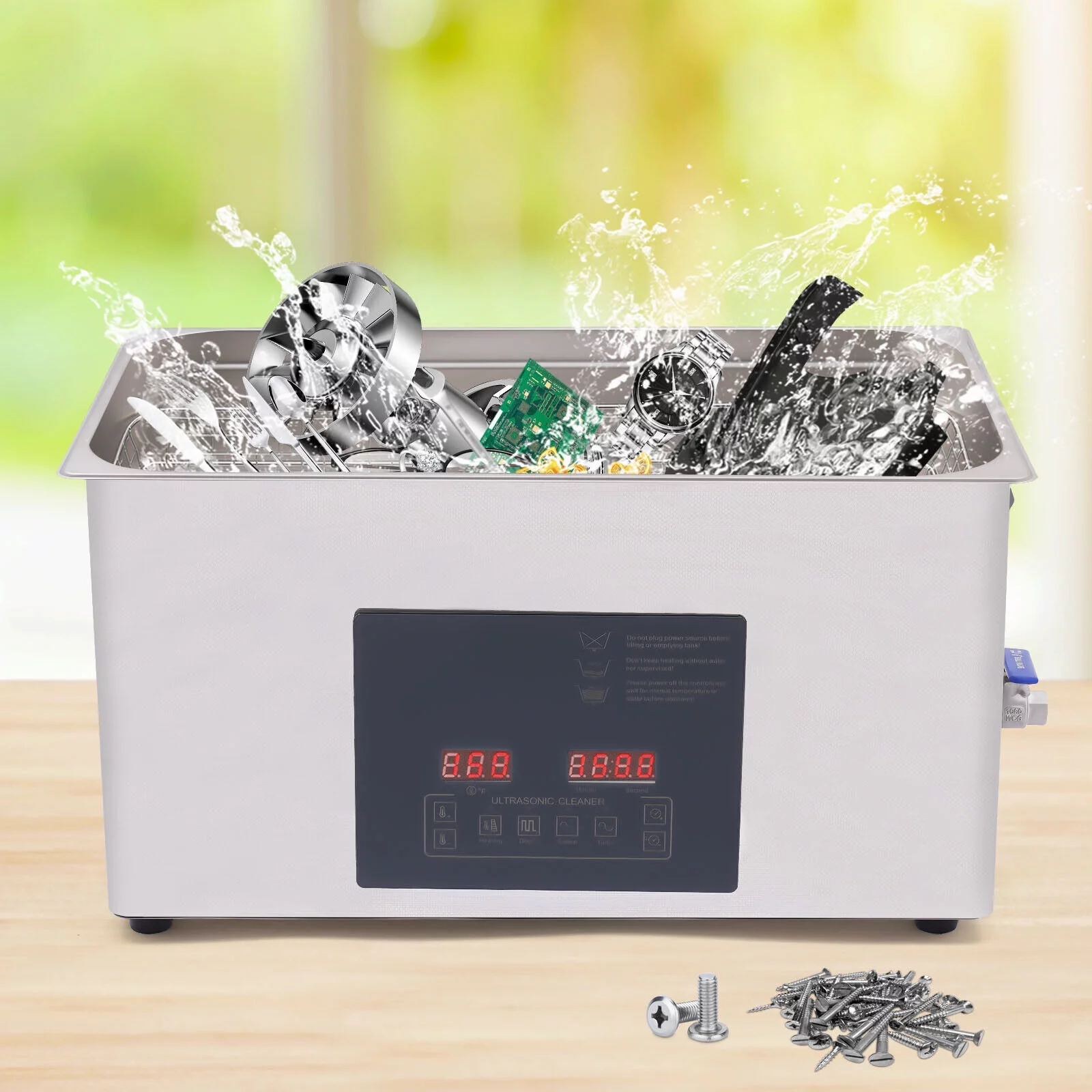 Commercial 10L 22L Ultrasonic Cleaner Industry Double Frequency Jewelry Glasses 0-80℃/0-176℉