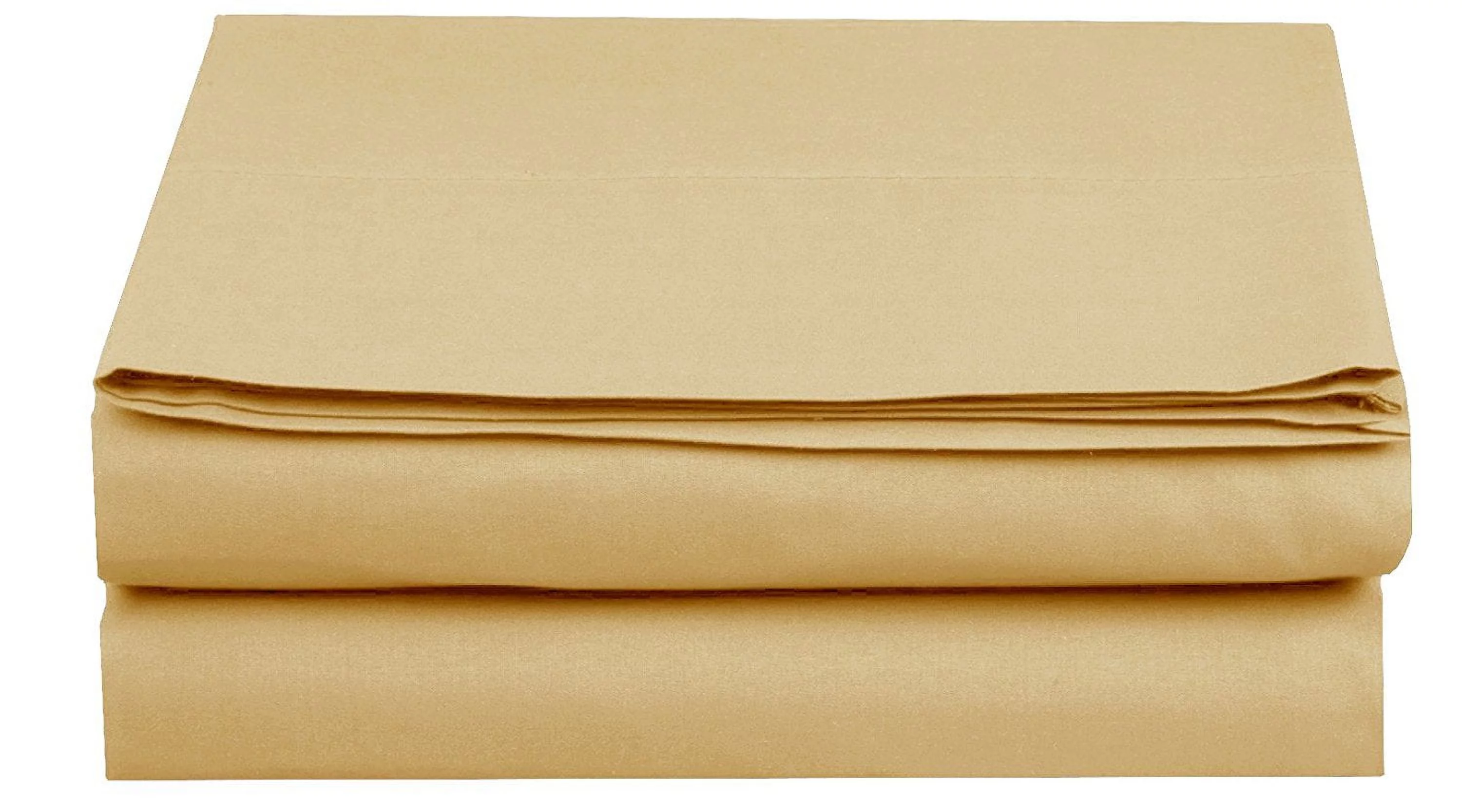 Luxury Flat Sheet ! - Set of 4 1500 Series Flat Sheet, Queen Size, Gold