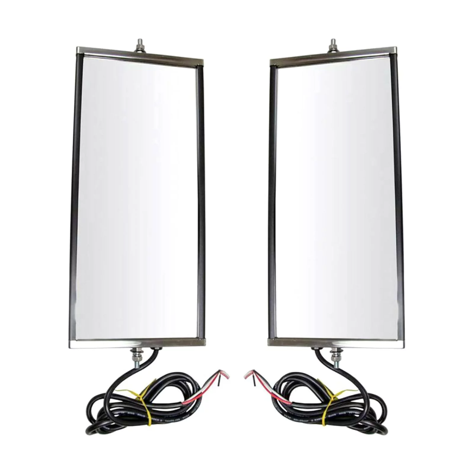 West Coast Mirror Signal Heated 16x7 Stainless Steel Pair for HD Truck Fits select: 1988 GMC C7000 C7D042