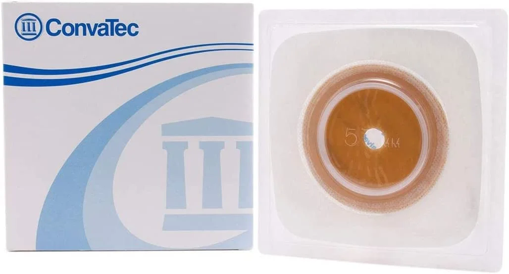 Convatec 125260 SUR-FIT Natura Two-Piece Cut-to-Fit, Stomahesive Flexible Skin Barrier with Tape Collar, White, 57mm (2 1/4