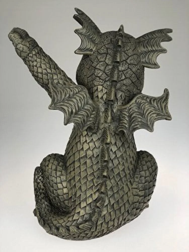 Pacific Giftware Garden Dragon Dabbing Dragon Garden Display Decorative Accent Sculpture Stone Finish 10 Inch Tall