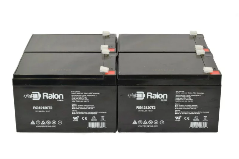 Raion Power 12V 12Ah Replacement Rechargeable Battery for SigmasTek SP12-12 - 4 Pack