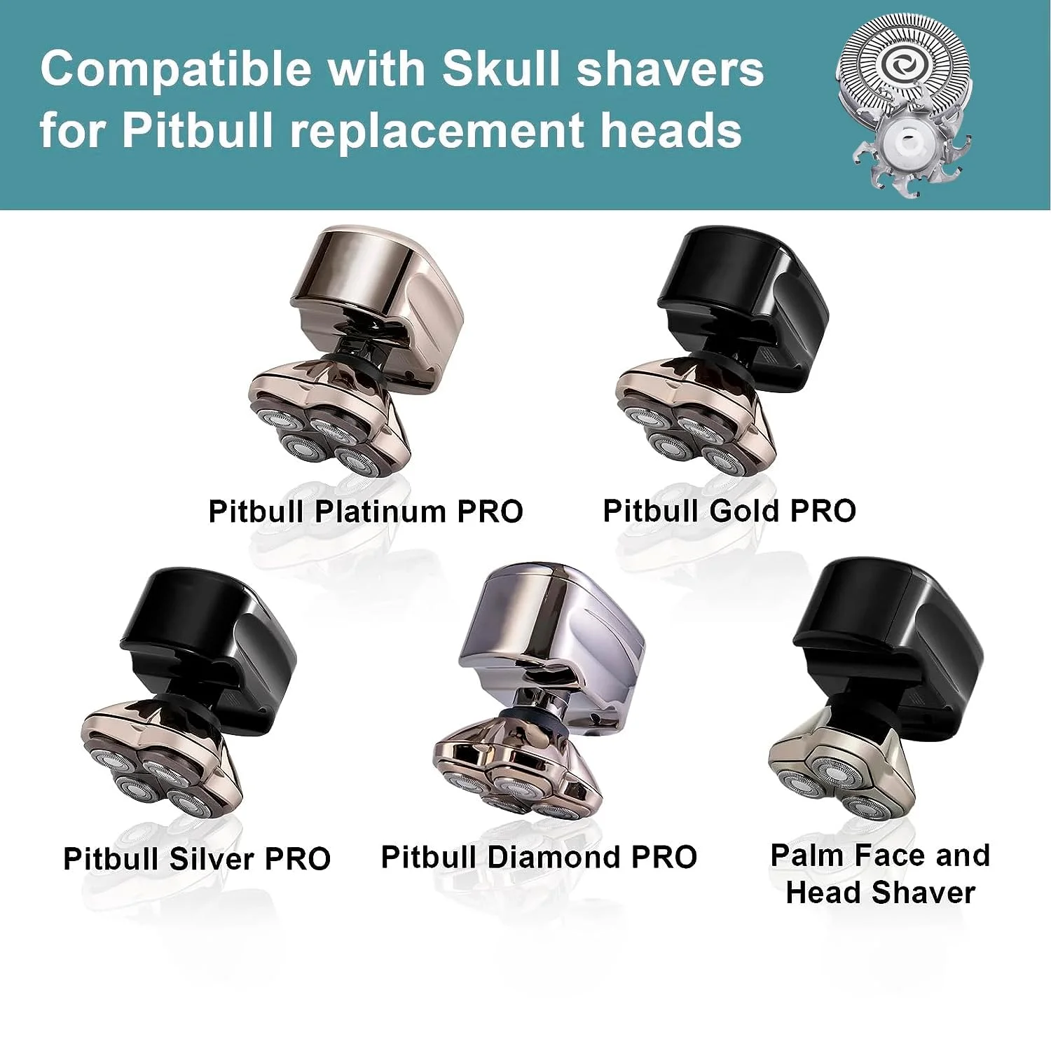 12PCS Shaver Replacement Blades for Skull Shaver Pitbull Gold PRO Shaver Replacement Blade,Shaver Replacement Heads for Pitbull Platinum Pro Shaver