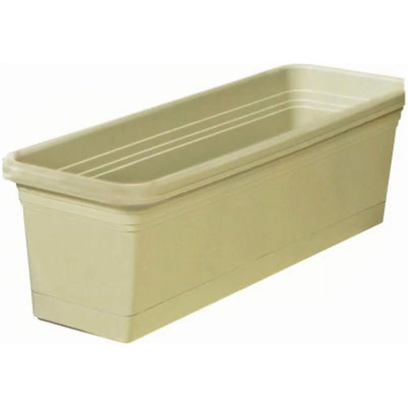 Southern Patio, Dynamic Design WB3012FE Rolled Rim Window Box Planter With Tray 8 in L x 7.22 in H