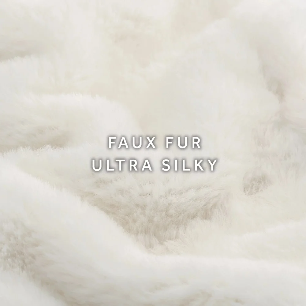 Warm Embrace: White Faux Fur Electric Throw Blanket for Ultimate Coziness
