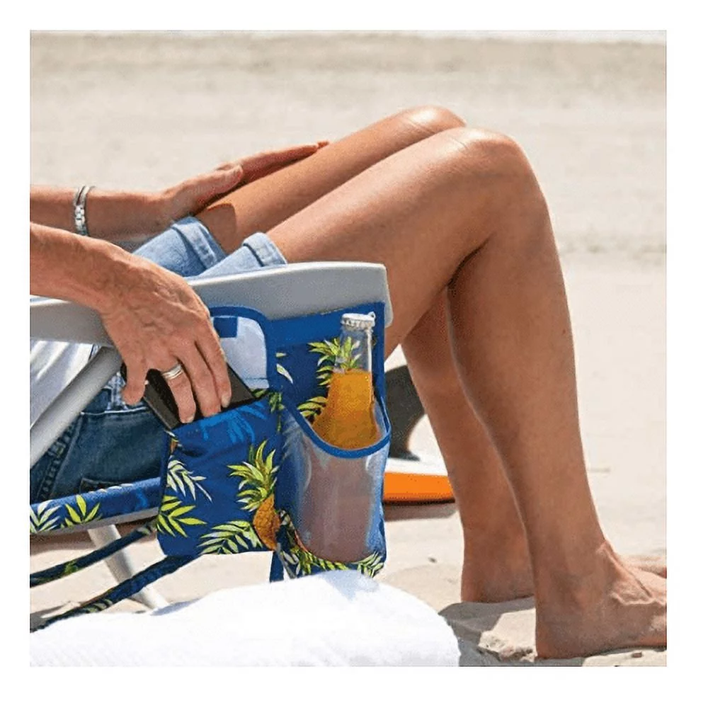 Tommy Bahama 2 2016 Backpack Cooler Beach Chair with Storage Pouch and Towel Bar (Green Floral)