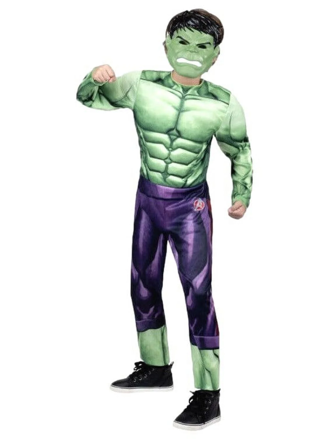 Boys Marvel Avengers Incredible Hulk Padded Jumpsuit Costume Medium (8-10)