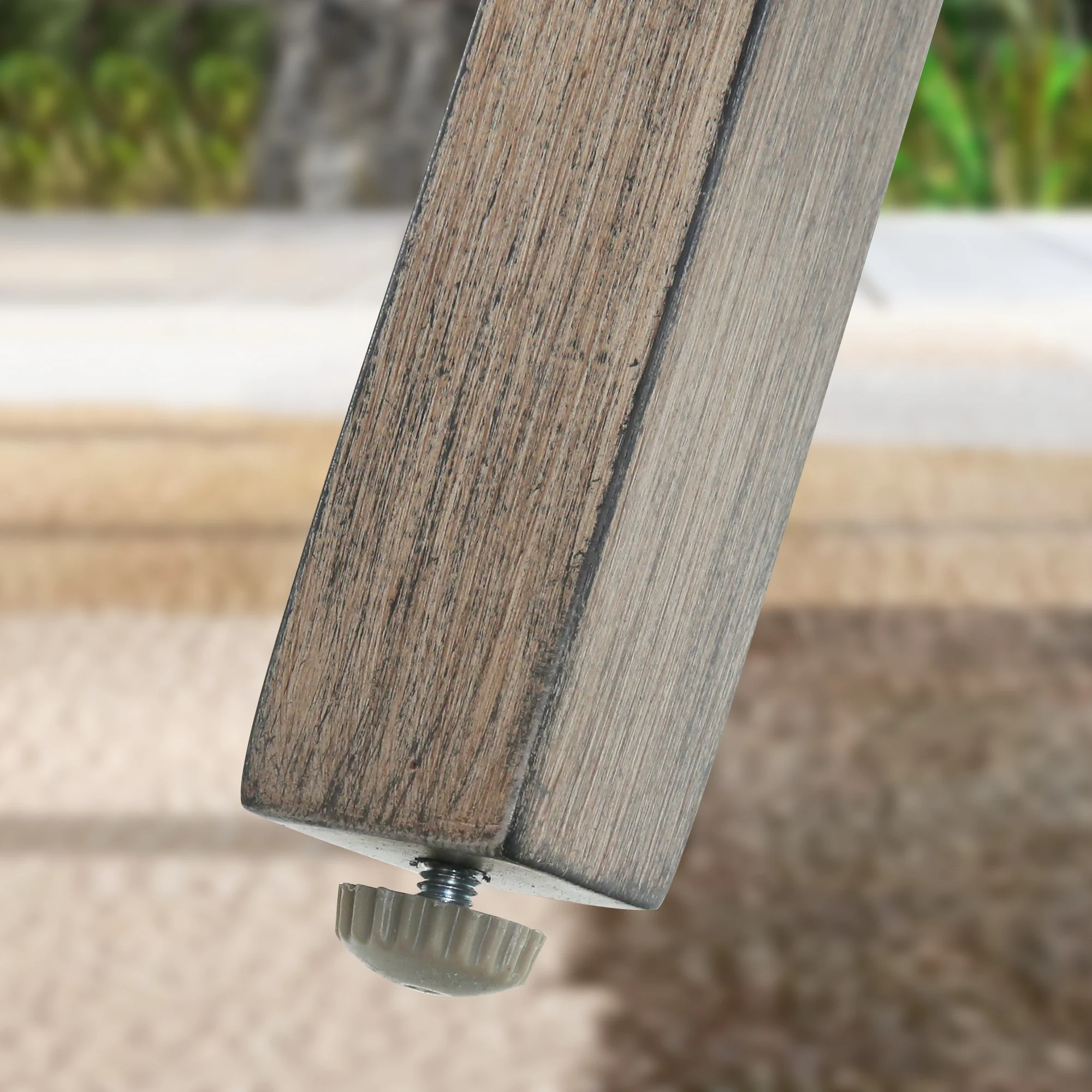 Patio Aluminum Sling Chaise Lounge Set