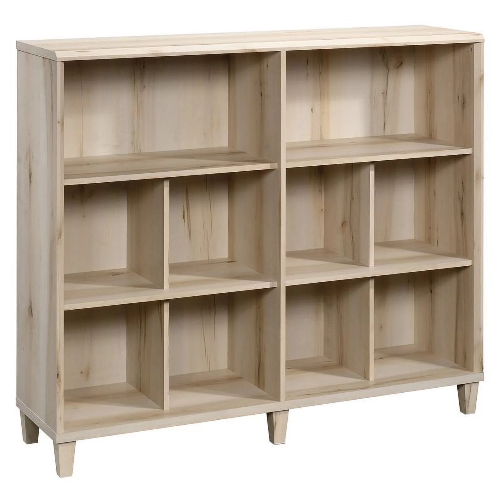 Pemberly Row Mid-Century Engineered Wood Bookcase in Pacific Maple