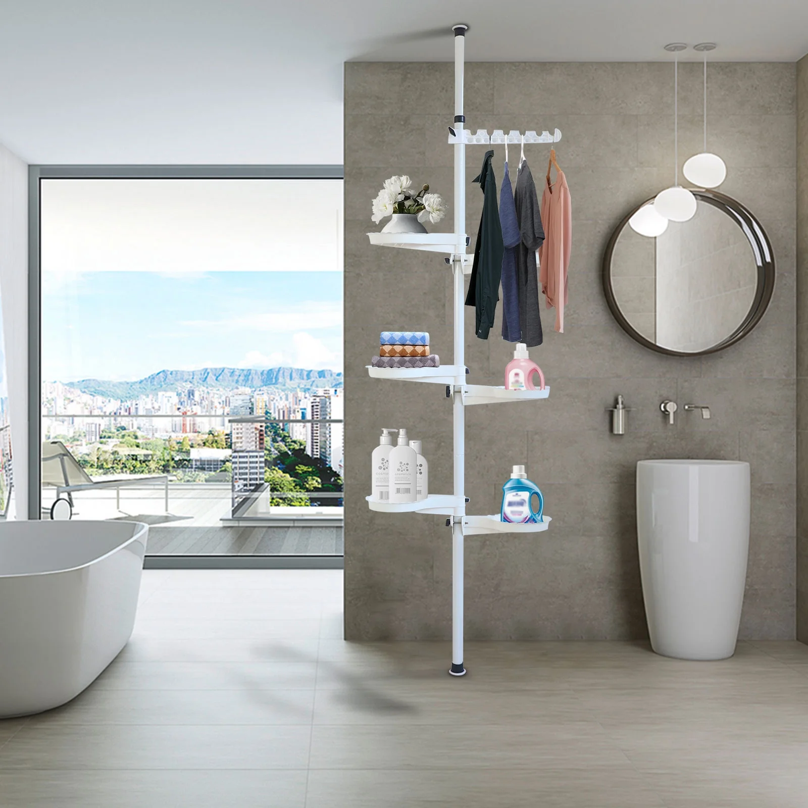 Miumaeov 7-Tier Plant Stand Rack Shelf Flowers Pot Display Storage with Tray Adjustable