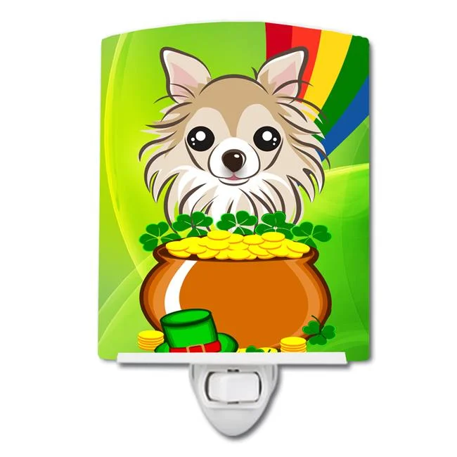 Chihuahua St. Patricks Day Ceramic Night Light