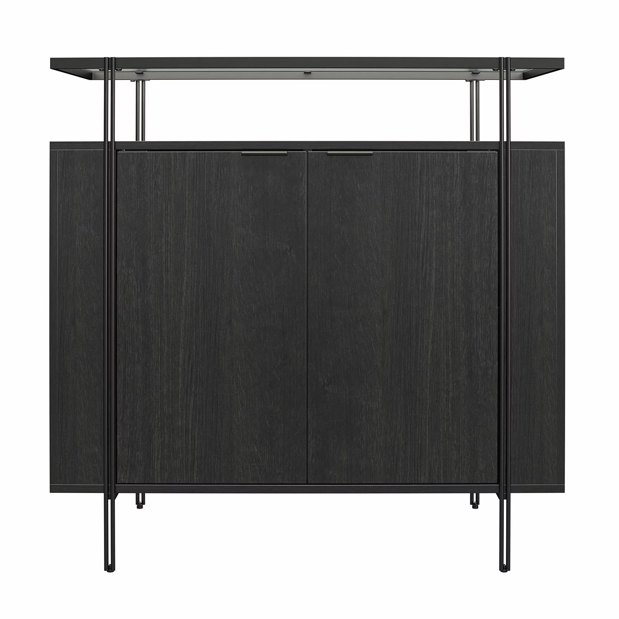 Ameriwood Home Vance Bar Cabinet, Black Oak